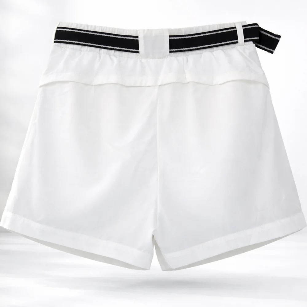 HALARA White Belted Athletic Shorts NWT Size S | High Rise Casual Chic